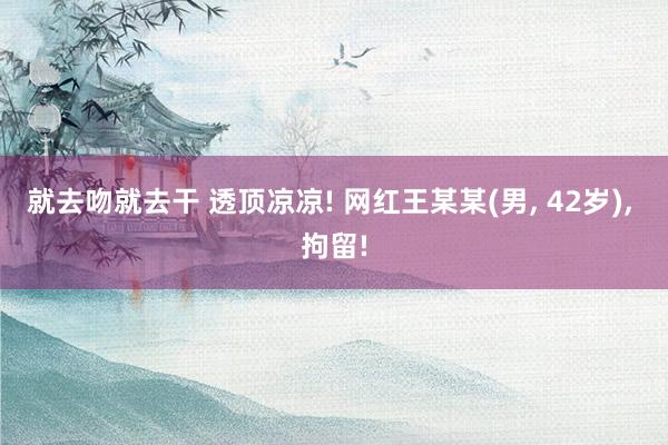 就去吻就去干 透顶凉凉! 网红王某某(男， 42岁)， 拘留!