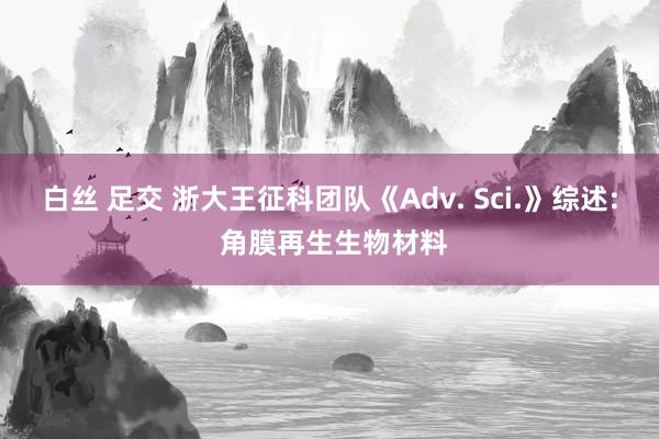 白丝 足交 浙大王征科团队《Adv. Sci.》综述: 角膜